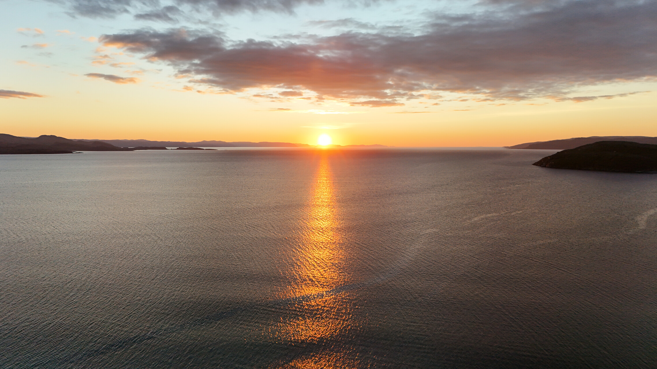 Sol over havet i Lillefjord